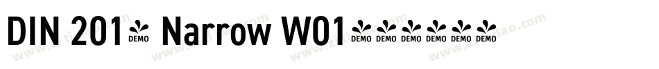 DIN 2014 Narrow W01字体转换